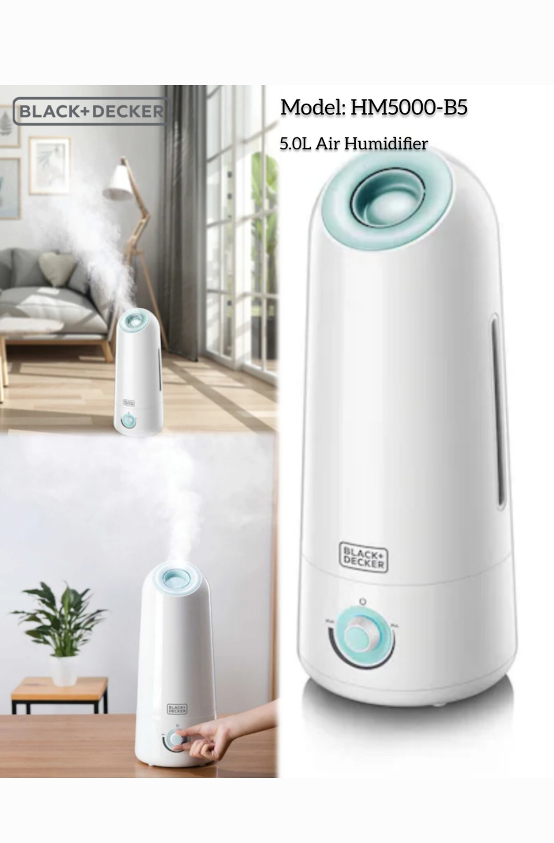 دستگاه بخور سرد (رطوبت ساز) بلک انددکر   Model:HM5000-B5 